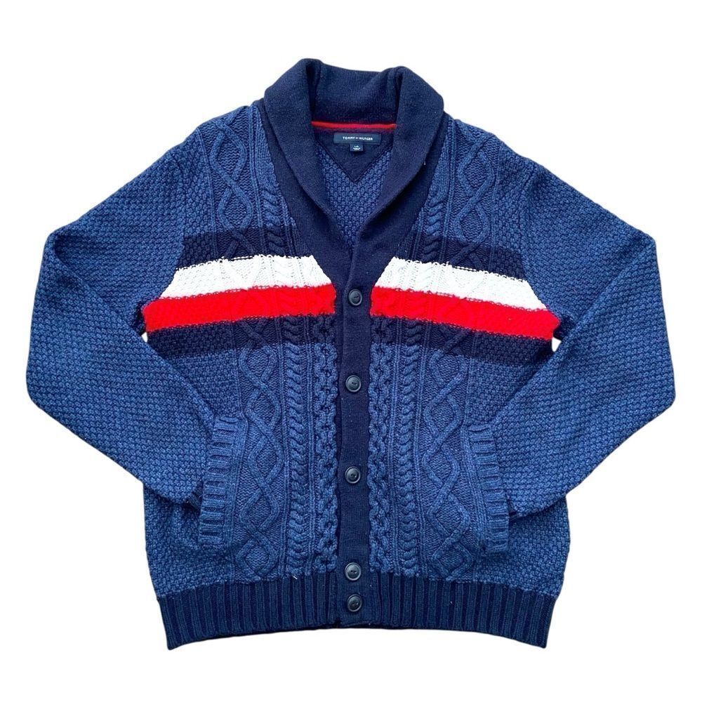 Tommy Hilfiger Front Button Knit Sweater Cardigan in Men's Size Large